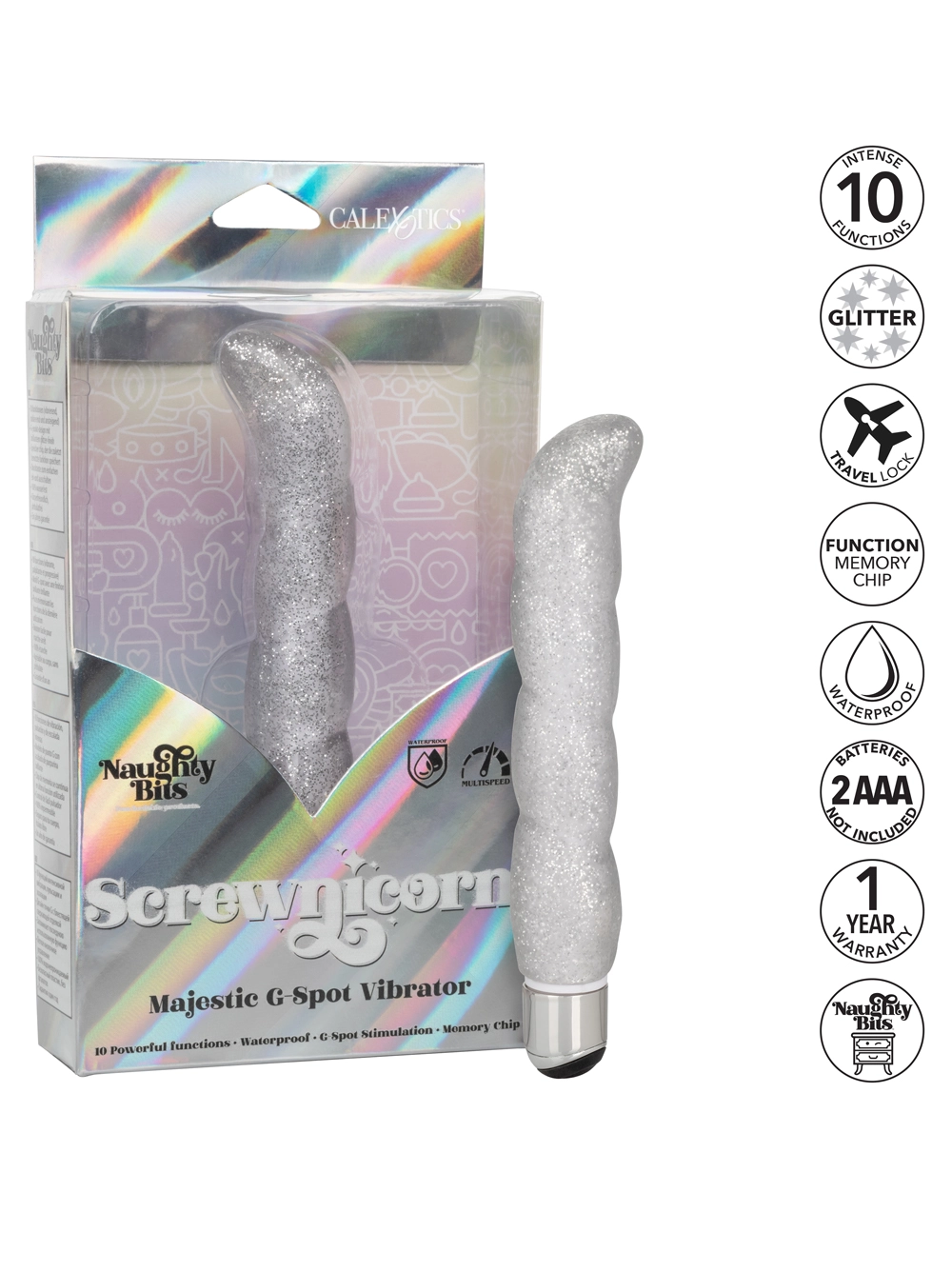 Cal Exotics Naughty Bits Screwnicorn G-spot Vibrator 6 Cal Exotics Naughty Bits Screwnicorn G-spot Vibrator - Image 6