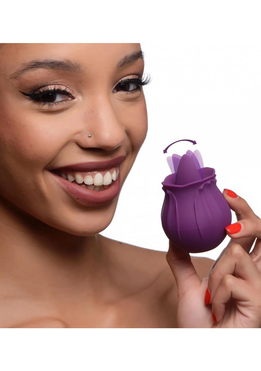 XR Brands Bloomgasm Wild Violet Licking Silicone Stimulator 4 XR Brands Bloomgasm Wild Violet Licking Silicone Stimulator - Image 4