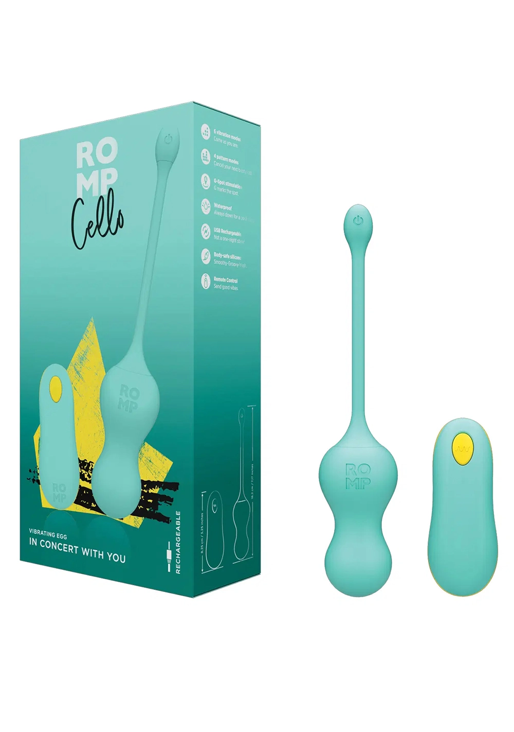 ROMP Cello Remote Control G-Spot Vibrating Egg 5 ROMP Cello Remote Control G-Spot Vibrating Egg - Image 5