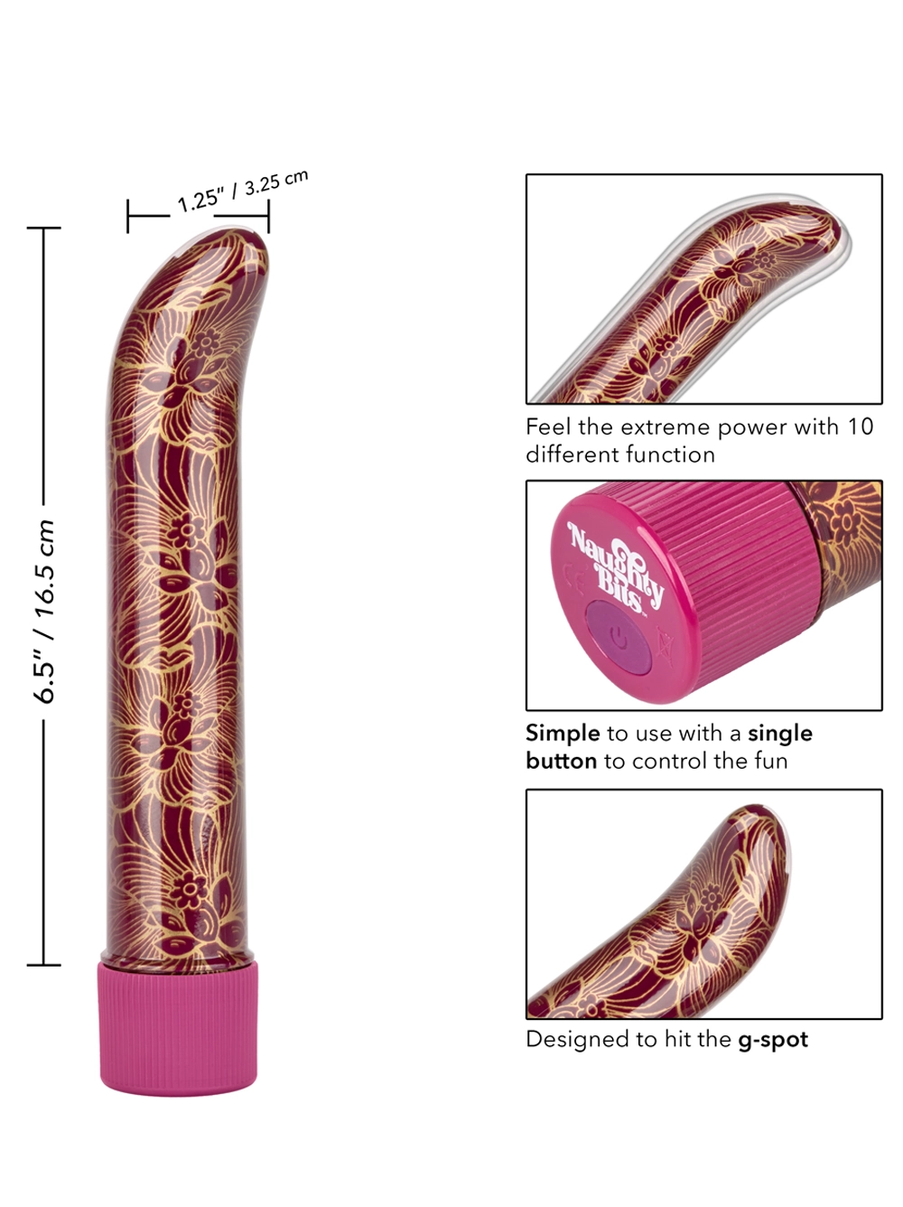 Cal Exotics Naughty Bits Oh My G-Spot Vibrator 4 Cal Exotics Naughty Bits Oh My G-Spot Vibrator - Image 4